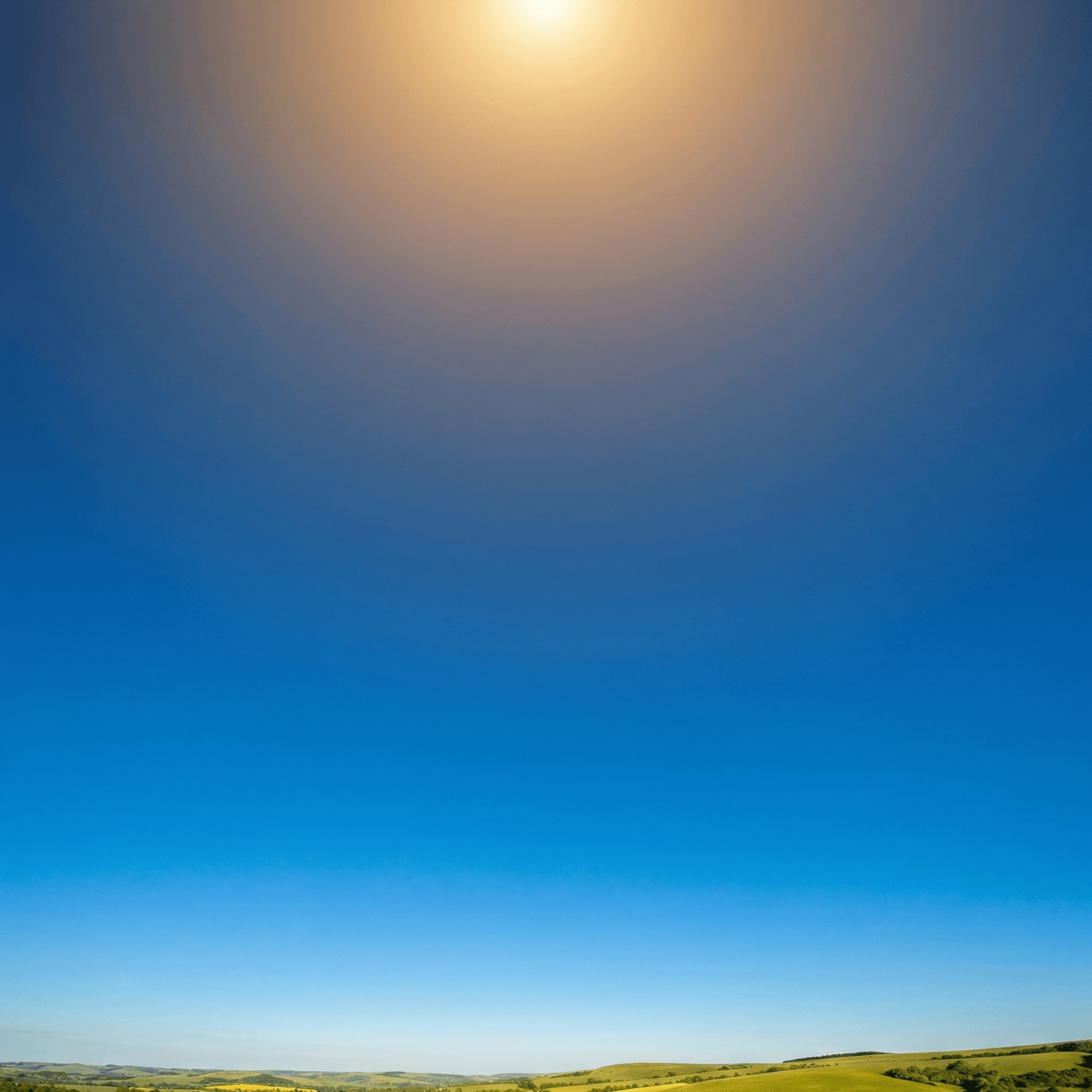 ベネフィットの提示:完全に晴れ渡った青空が見える様子